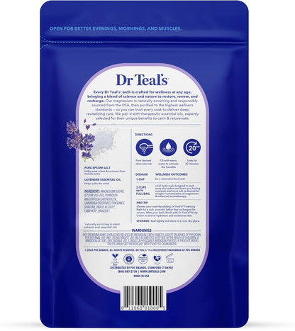 Epsom Salt Soaking Solution, Soothe & Sleep, Lavender, 3Lbs