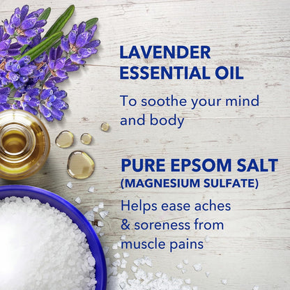 Epsom Salt Soaking Solution, Soothe & Sleep, Lavender, 3Lbs